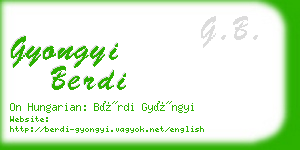 gyongyi berdi business card